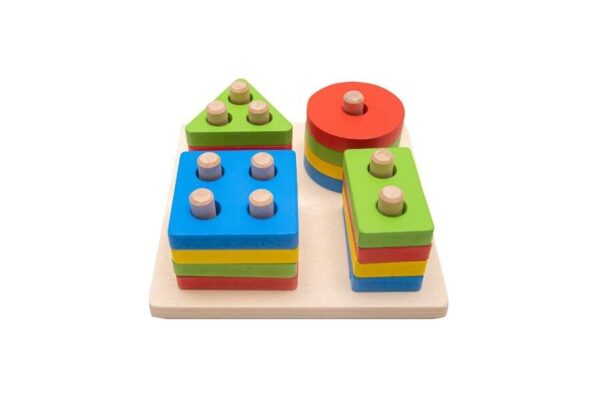 Sorter Drewniany Klocki do Tablicy Manipulacyjnej