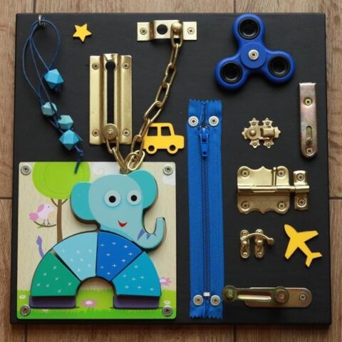 Czarna 30x30 Tablica Manipulacyjna Zestaw DIY