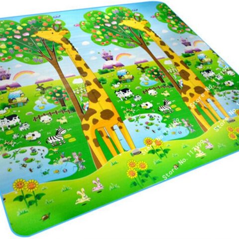 Mata Edukacyjna piankowa dwustronna ZOO 200cm x 180cm x 0,5cm
