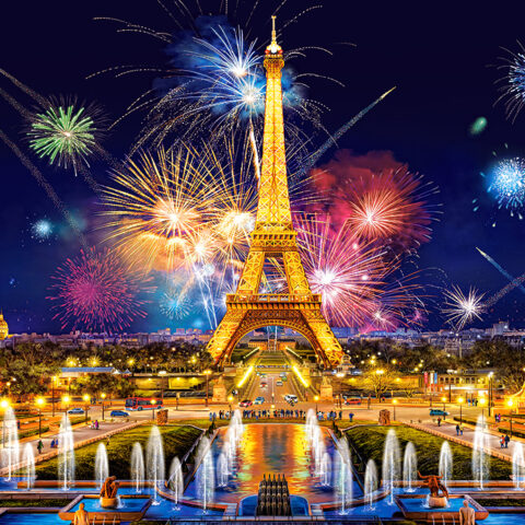 CASTORLAND Puzzle 1000el. Glamour of the Night, Paris - Fajerwerki nad Wieżą Eiffla