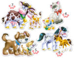 CASTORLAND Puzzle 4w1 Animals with Babies - Zwierzęta z dziećmi