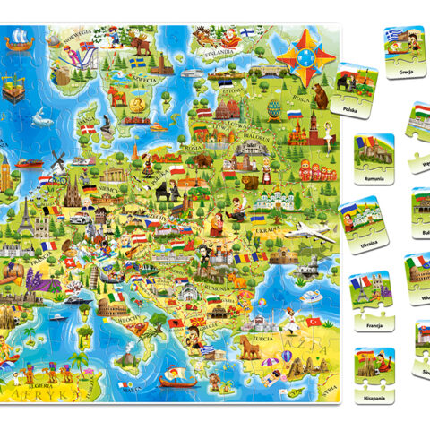 CASTORLAND Puzzle edukacyjne Mapa Europy