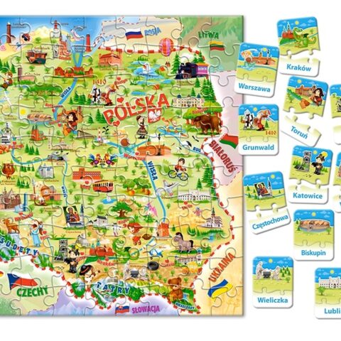 CASTORLAND Puzzle edukacyjne Mapa Polski