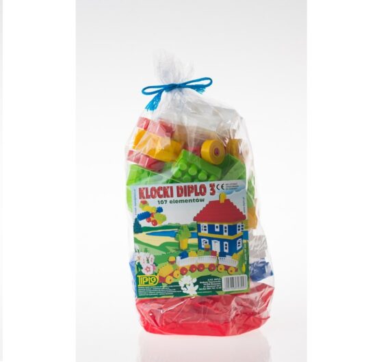 DIPLO Klocki 3 dla dzieci konstrukcyjne plastikowe 89el.