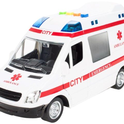Karetka ambulans z dźwiękiem napędem 1:16
