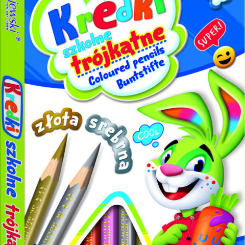 BAMBINO Kredki szkolne trójkątne 12 kolorów