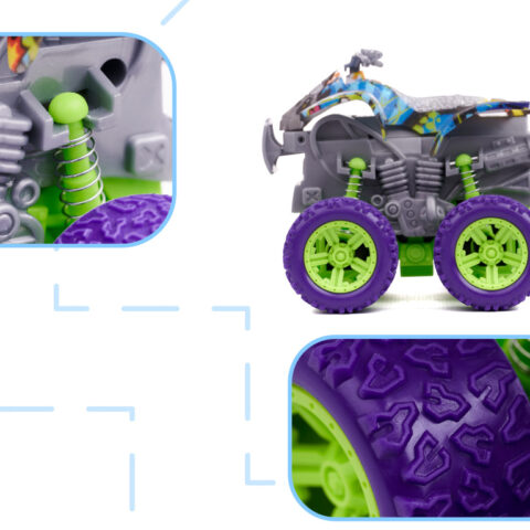KX5662 Samochód terenowy Monster Truck z napędem quad żółty