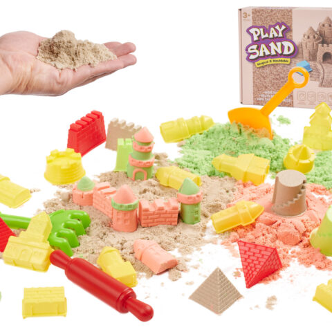 Piasek kinetyczny księżycowy 750g magiczny zamek + akcesoria