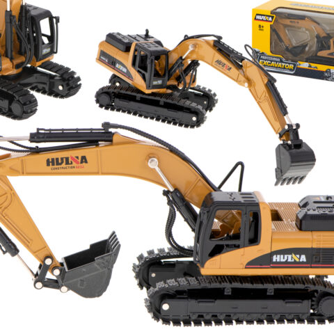 Koparka ładowarka z łyżką na gąsienicach model z metalu Die-Cast H-toys 1710 1:50