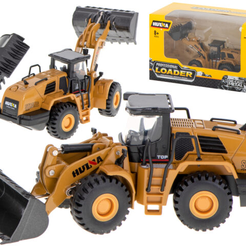 Koparka ładowarka kołowa spychacz model z metalu Die-Cast H-toys 1813 1:60