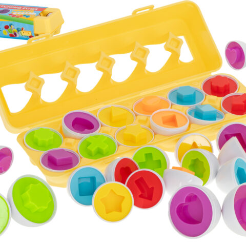 Układanka edukacyjna sorter dopasuj kształty jajka 12szt
