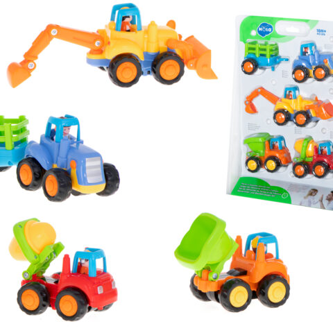 Pojazdy traktor autko koparka wywrotka 4szt HOLA