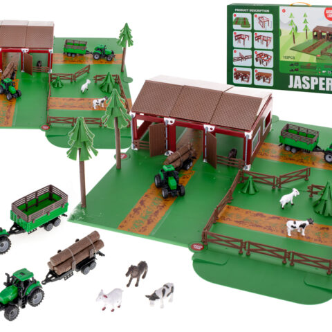 Farma zagroda do zabawy zwierzątka traktor JASPERLAND