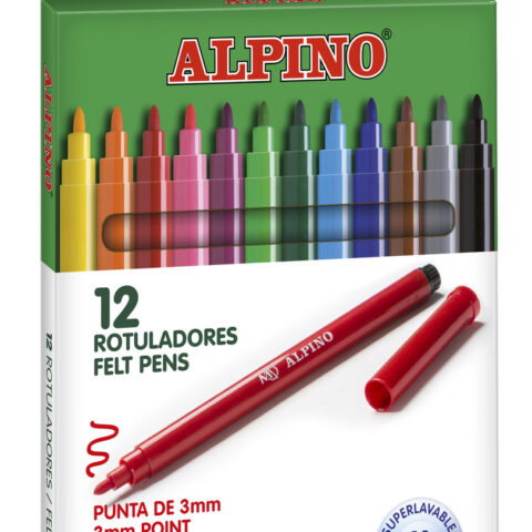 ALPINO Flamastry mazaki klasyczne 12 kolorów