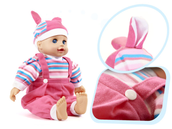 KX6225 Lalka Maja bobas z dźwiękiem różowa 40cm 2