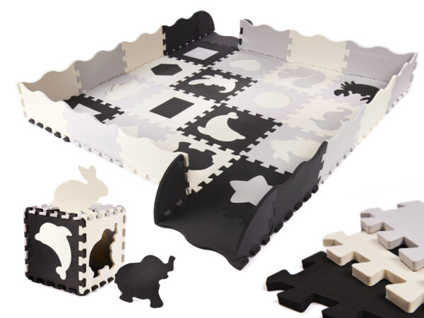 KX6268 Puzzle piankowe matakojec dla dzieci 36el czar-szar-ecru