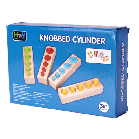 KX6290 Odważniki cylindry drewniane montessori kolorowe 6