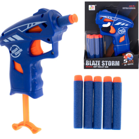 Pistolet na piankowe strzałki automat + 5 strzałek