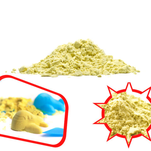 Piasek kinetyczny 1kg w woreczku żółty