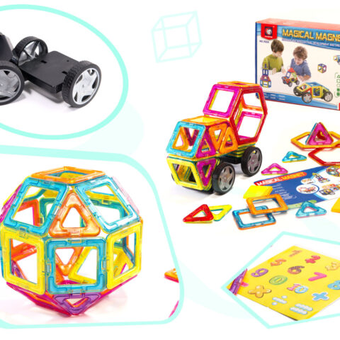KX9680 Kolorowe klocki magnetyczne MAGICAL MAGNET 40SZT 2