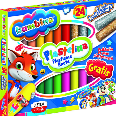 BAMBINO Plastelina klasyczna 24 kolory