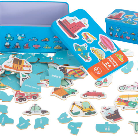 Puzzle w puszce pojazdy 24 puzzle