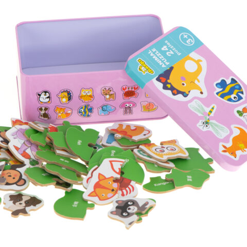 Puzzle w puszce zwierzątka 24 puzzle